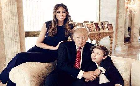 Melania Trump and son moved to White House in June 2017.